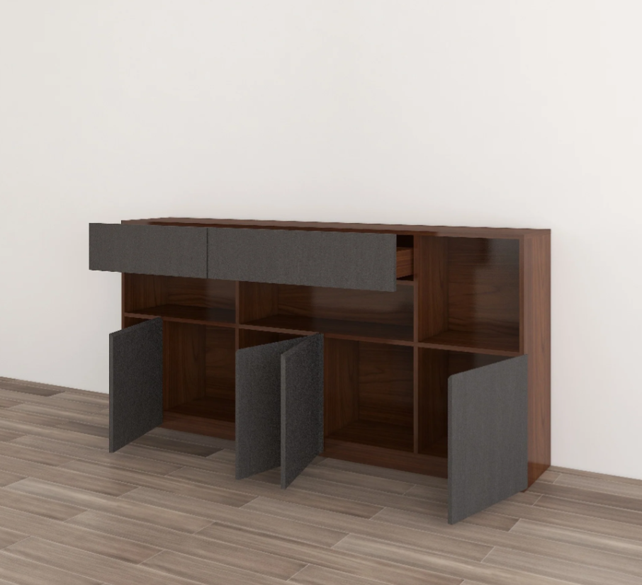 Grey Storage Media Console